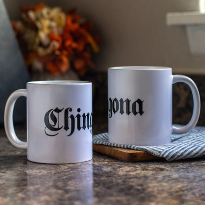 Chingona White Ceramic Coffee Mug