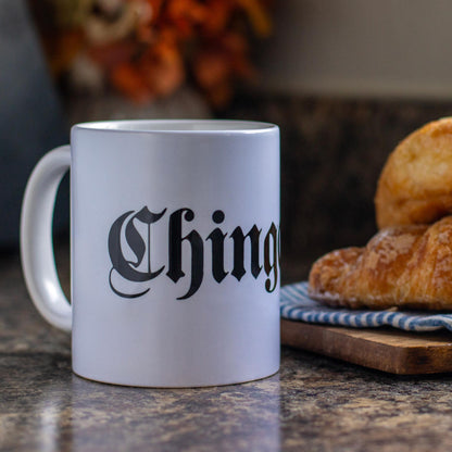 Chingona White Ceramic Coffee Mug