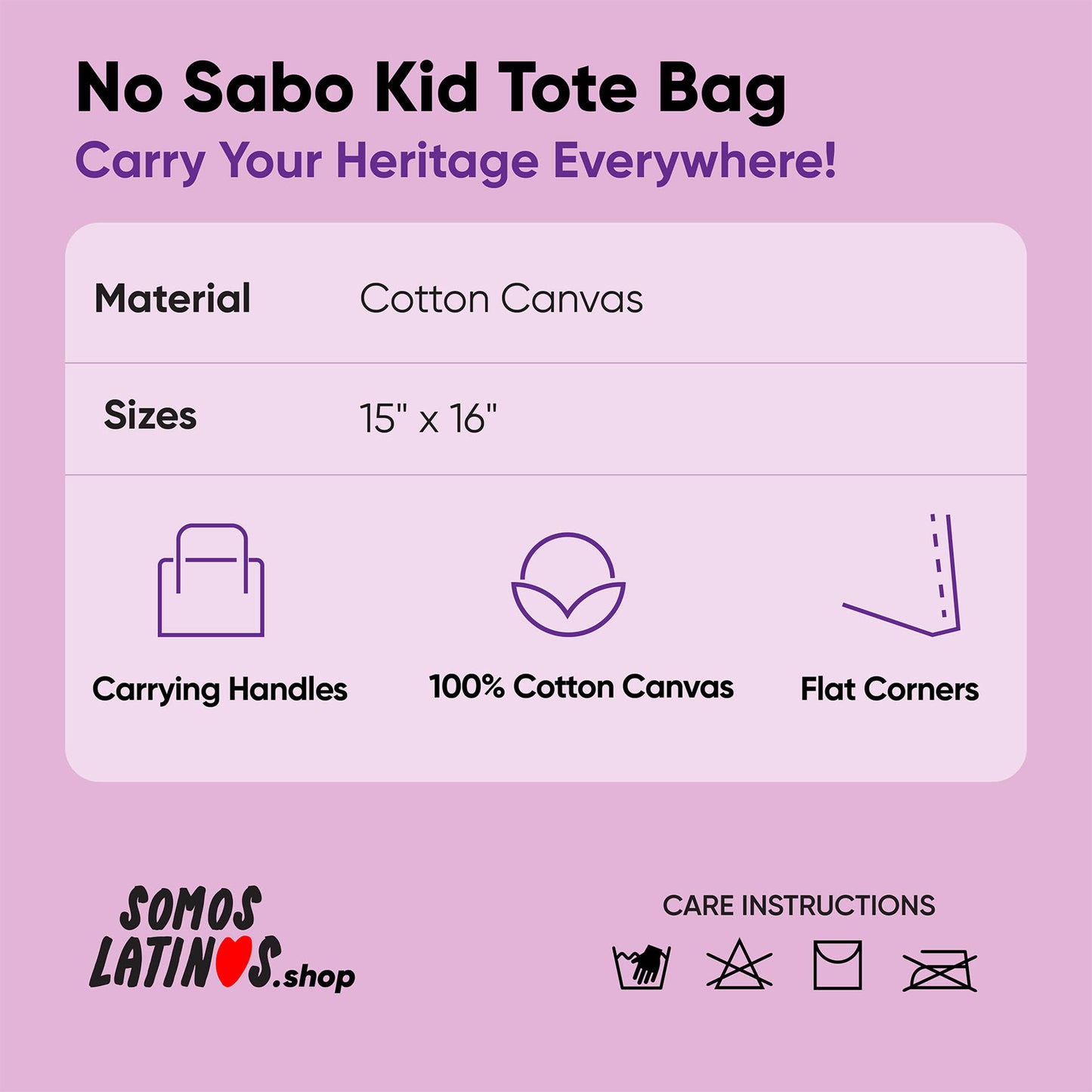 No Sabo Kid Cotton Tote Bag